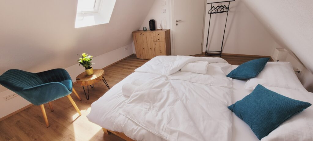 Schlafzimmer Ferienwohnung am Rotach